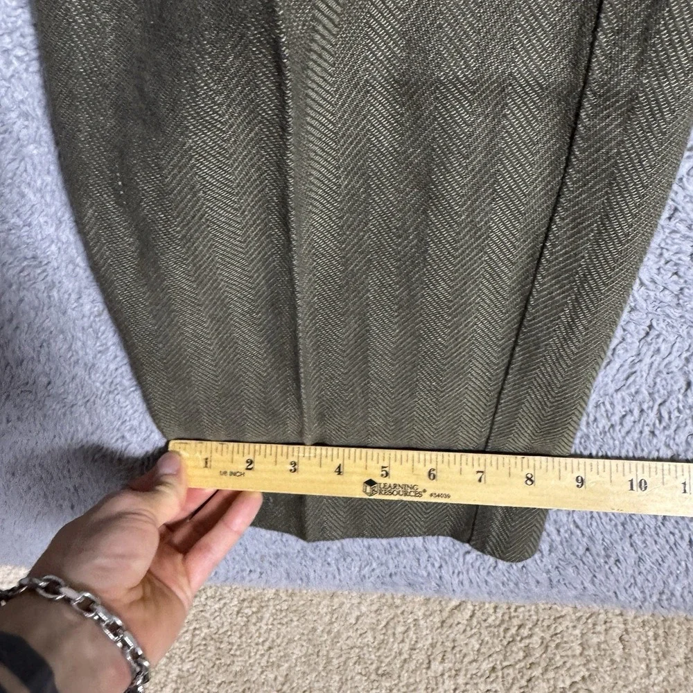 Banana Republic Wide Leg Linen Blend Pant Women 32x34 High Rise Herringbone $120